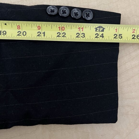 Wall Street Men's 100% Pure Wool Navy Blazer Sport Coat Size 42R Striped - Picture 12 of 12